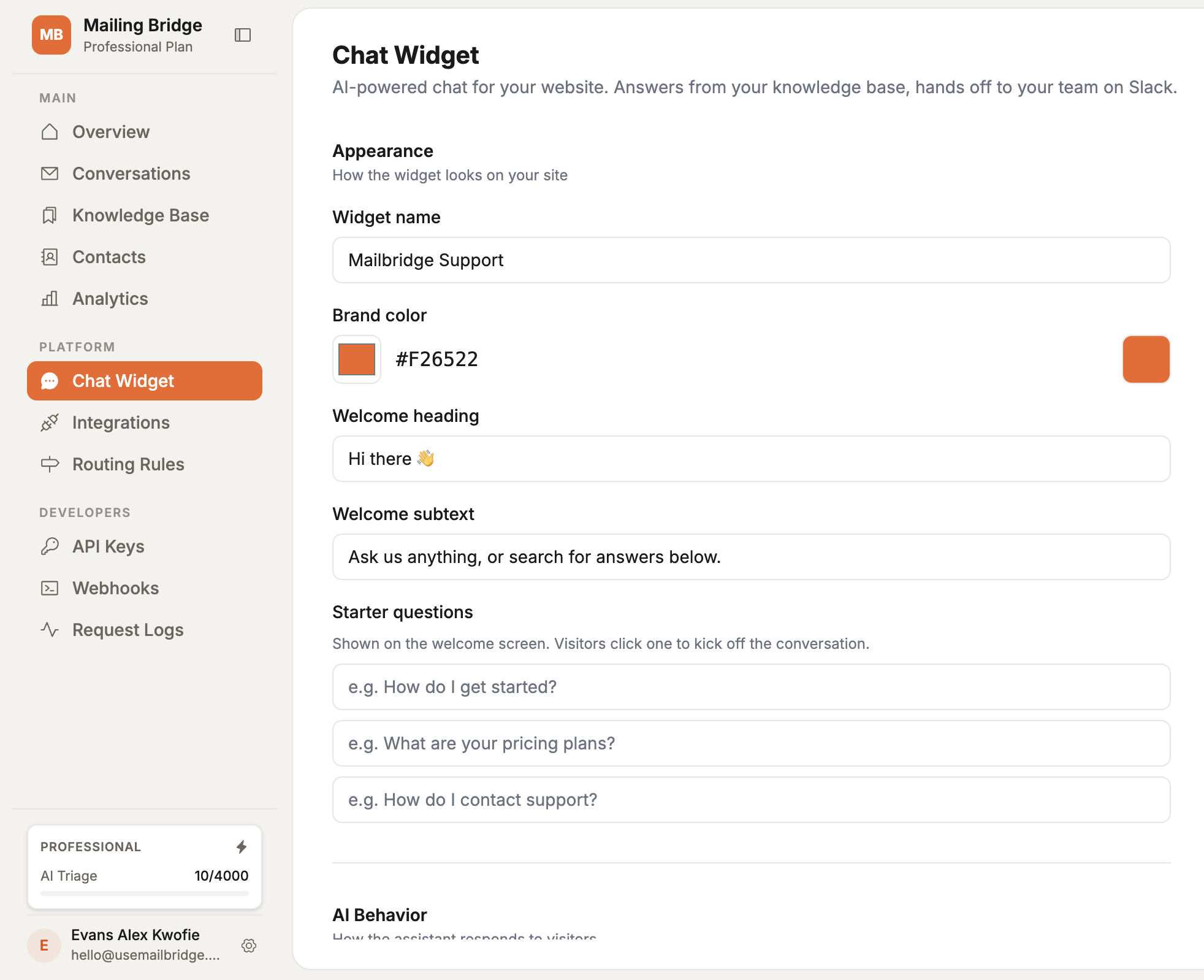 Chat Widget